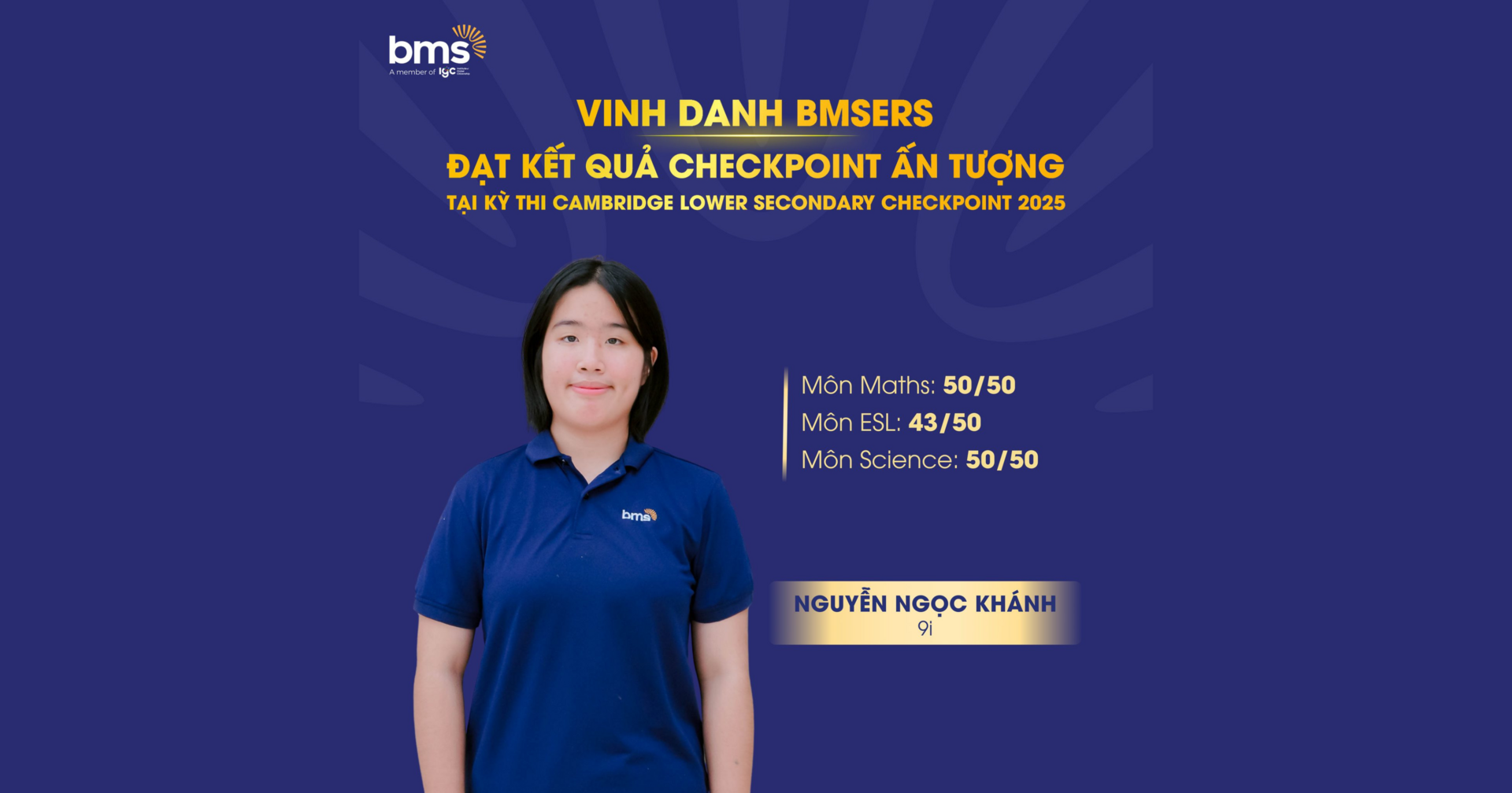 Vinh danh BMSers đạt hành tích ấn tượng tại kỳ thi Cambridge Lower Secondary Checkpoint 2025