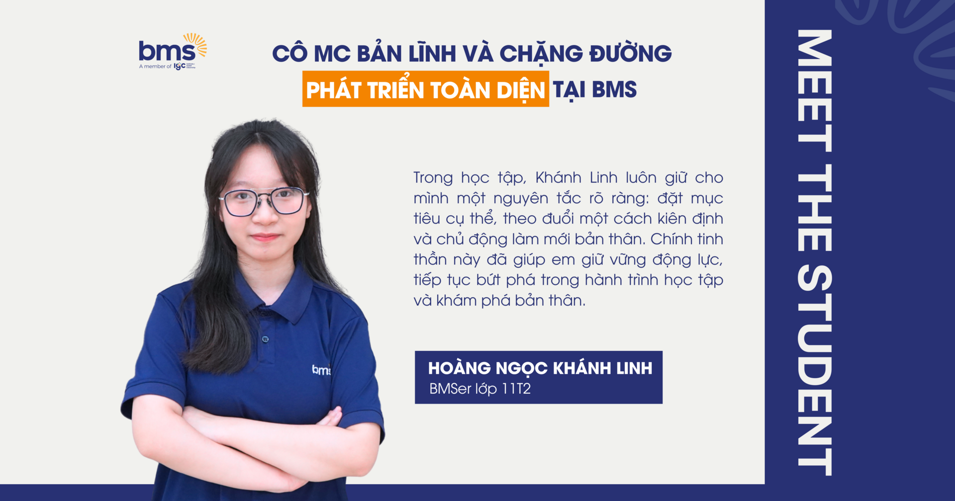 Hoàng Ngọc Khánh Linh – “Cô MC” bản lĩnh và chặng đường phát triển toàn diện tại BMS