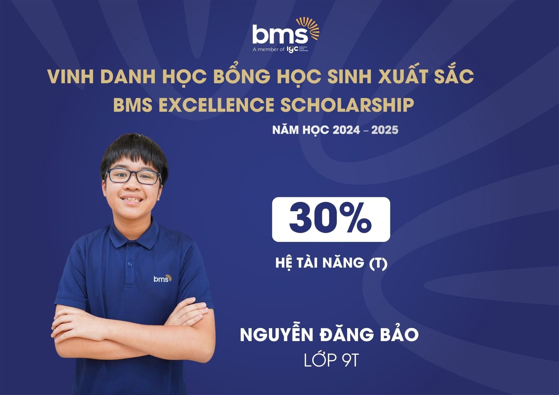 Học bổng BMS EXCELLENCE SCHOLARSHIP vinh danh nỗ lực và thành tích học tập xuất sắc của BMSers