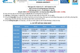 CHƯƠNG TRÌNH DU HỌC HÈ TẠI CANADA: TORONTO; VANCOVER, HỌC TIẾNG ANH, GIAO LƯU VĂN HÓA, PHÁT TRIỂN KỸ NĂNG LÃNH ĐẠO