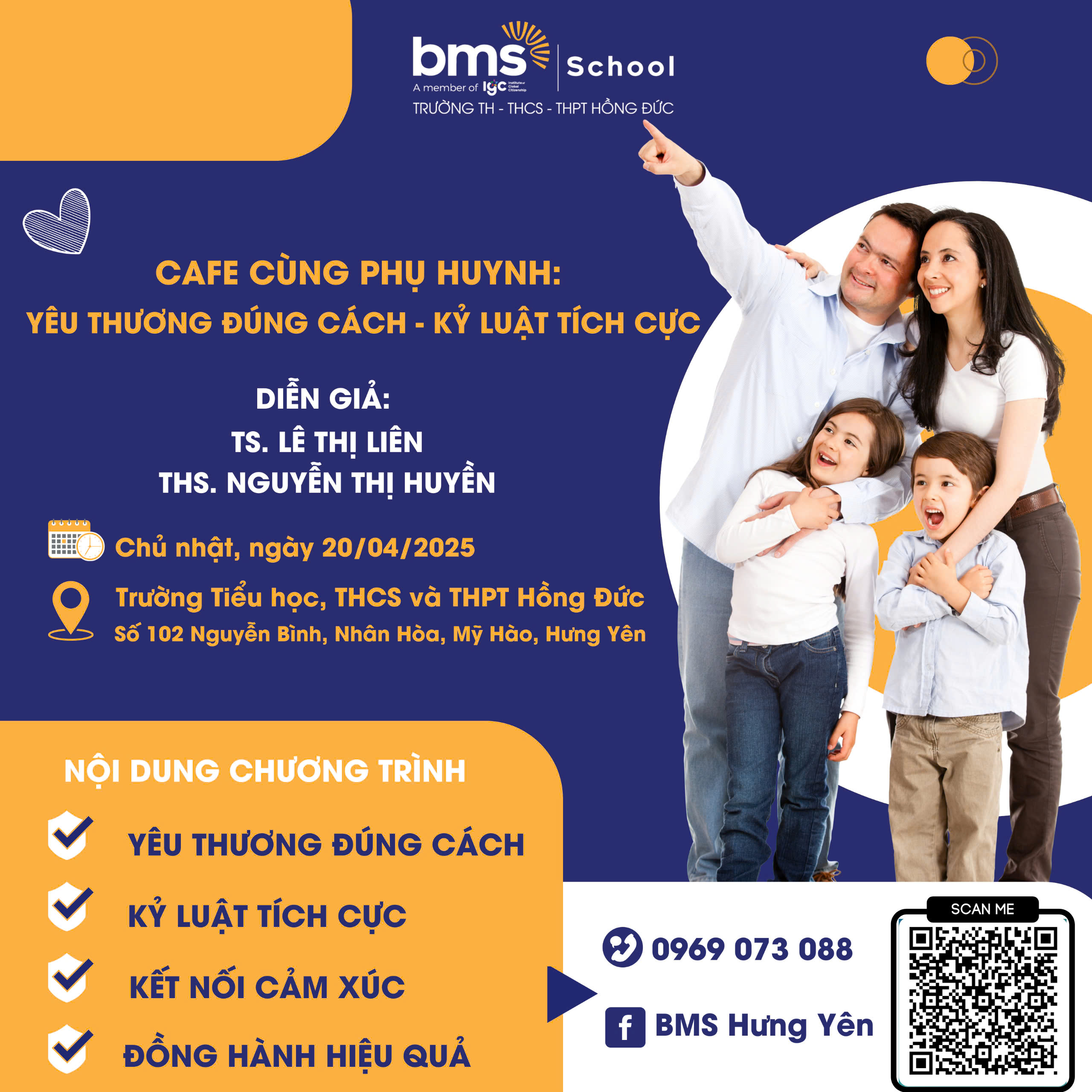 [THÔNG BÁO] CHƯƠNG TRÌNH CAFE CÙNG PHỤ HUYNH: “YÊU THƯƠNG ĐÚNG CÁCH – KỶ LUẬT TÍCH CỰC”