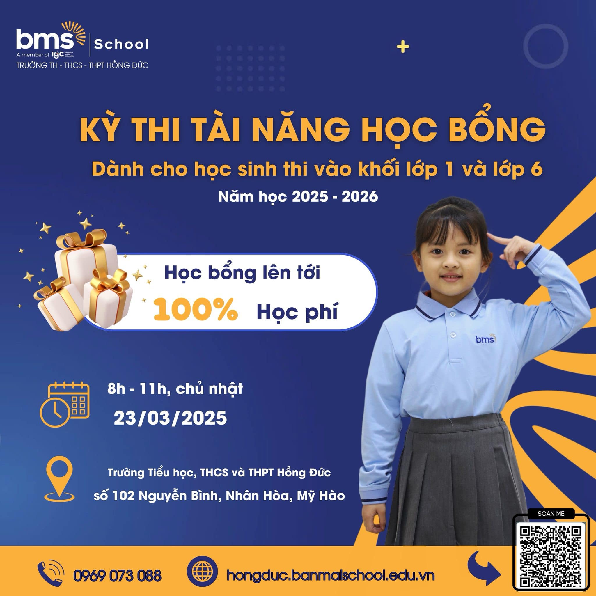[Thông báo] Khóa học ôn thi Tài năng học bổng dành cho học sinh thi vào lớp 1 và lớp 6 năm học 2025 - 2026